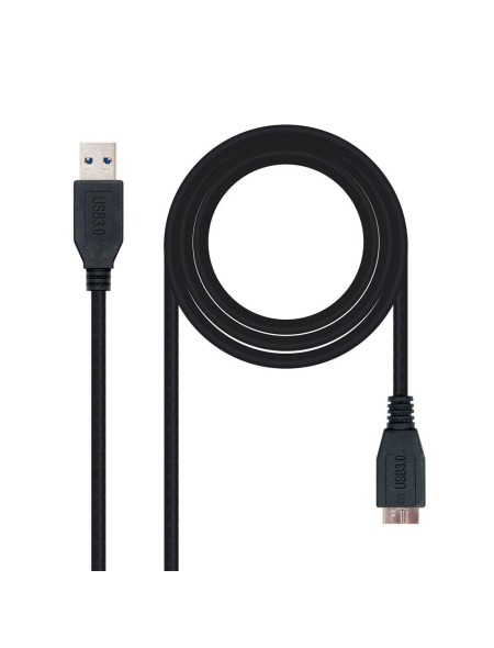 Cable USB 3.0 a Micro USB 3.0 Tipo B  M/M / 2m / Nanocable 10.01.1102-bk