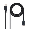 Cable USB 3.0 a Micro USB 3.0 Tipo B  M/M / 2m / Nanocable 10.01.1102-bk