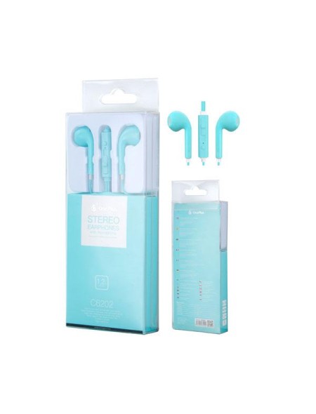 Auriculares con Microfono Intrauricular C6202 Air Azul / Sin silicona / Jack 3.5mm / One+