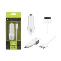 Cargador de coche-mechero con cable iPhone 4  / 5w / Blanco / Ca501/ One+