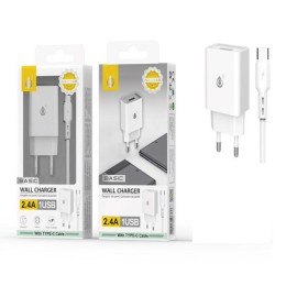 Cargador de red Usb + Cable Type-C / 12w / Blanco / NA0348 One+