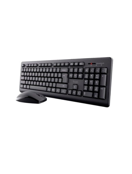 Combo Teclado + Raton Inalambrico Trust Primo / Resistente a salpicaduras / Negro / 25433