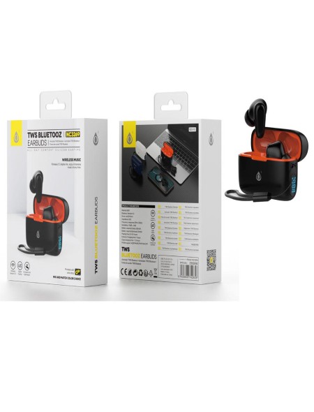 Auriculares Bluetooth 5.3 NC3269 / Tws / Indicador de bateria / 300Mah / Negro / One + / 2302692