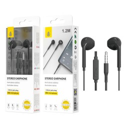 Auriculares con Micro intrauditivos NC3162  Speedy / Sin silicona / Boton control / 1.2m / Negro / One+