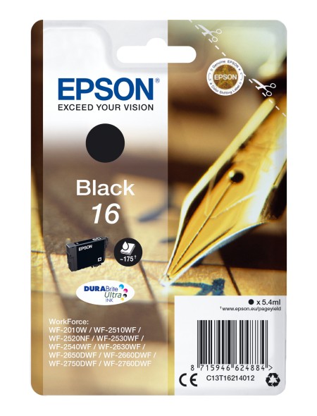 ÷ Tinta original epson t1621 negro c13t16214012 5.4ml