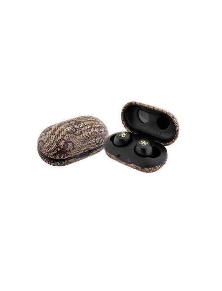 Auricular inalámbrico Guess 4G / TWS / Cancelación de ruido / Bt 5.3 / 300 mAh / Marron / GUTWSP4EGW
