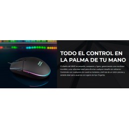 ÷ Mouse mars gaming rgb mmg black 3200dpi 6 botones iluminacion flow switches huano
