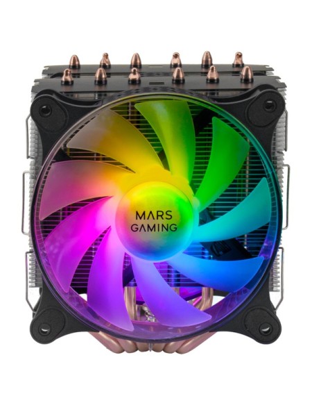 ÷ Ventilador con disipador para cpu mars gaming mcpu-xt black dual argb 6 heatpipes tdp 300w doble dis