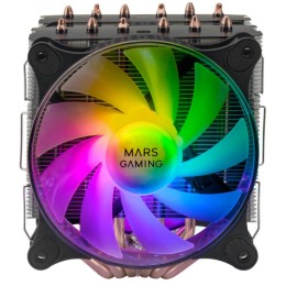 ÷ Ventilador con disipador para cpu mars gaming mcpu-xt black dual argb 6 heatpipes tdp 300w doble dis