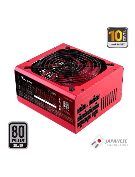 ÷ Fuente de alimentacion mars gaming vulcano 750w modular certificado 80 plus silver, pfc activ