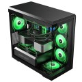 ÷ Caja microatx keep out xc-905 pro+ 1x3.5? 1x2.5? 1xusb2.0 1xusb3.0 gpu max 430mm cristal temp negro