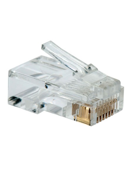 ÷ Kit 100 conectores rj45 equip telefonia 121151
