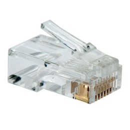 ÷ Kit 100 conectores rj45 equip telefonia 121151