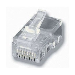 ÷ Kit 100 conectores rj45 equip telefonia 121151