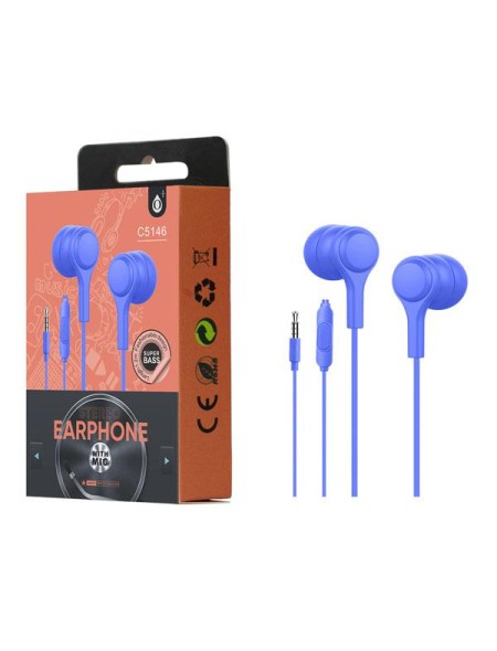 Auriculares + Microfono intrauditivos Lenoy C5146 Azul One+