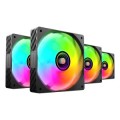 ÷ Kit 4xventilador interno argb mars gaming mf3dprokit negro 120mm argb hub rf remote