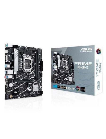 Placa base Asus Prime B760M-K / Socket 1700 / M-ATX / 2xDDR5 / HDMI / VGA / 90MB1FI0-M1EAY0