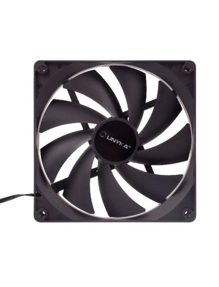÷ Ventilador interno unyka 140mm color negro 9 aspas