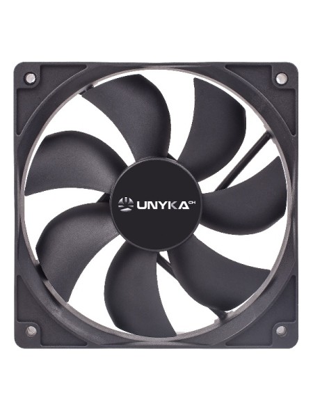 ÷ Ventilador interno unyka 120mm color negro 7 aspas