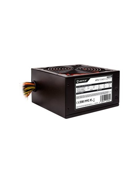 ÷ Fuente de alimentacion unykach 550w 210551 gamin incluye p4+4, brida +4 tornillos destinada repa