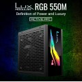 ÷ Fuente de alimentacion modular aerocool lux rgb 550w certificado 80 plus bronze pfc activo ven. 1